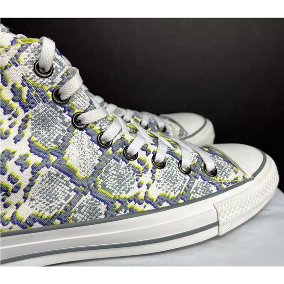 Converse Women's Chuck Taylor All Star Hi Sneakers 542479F Grey/Citron Sz 9.5 A+ - Picture 8 of 12